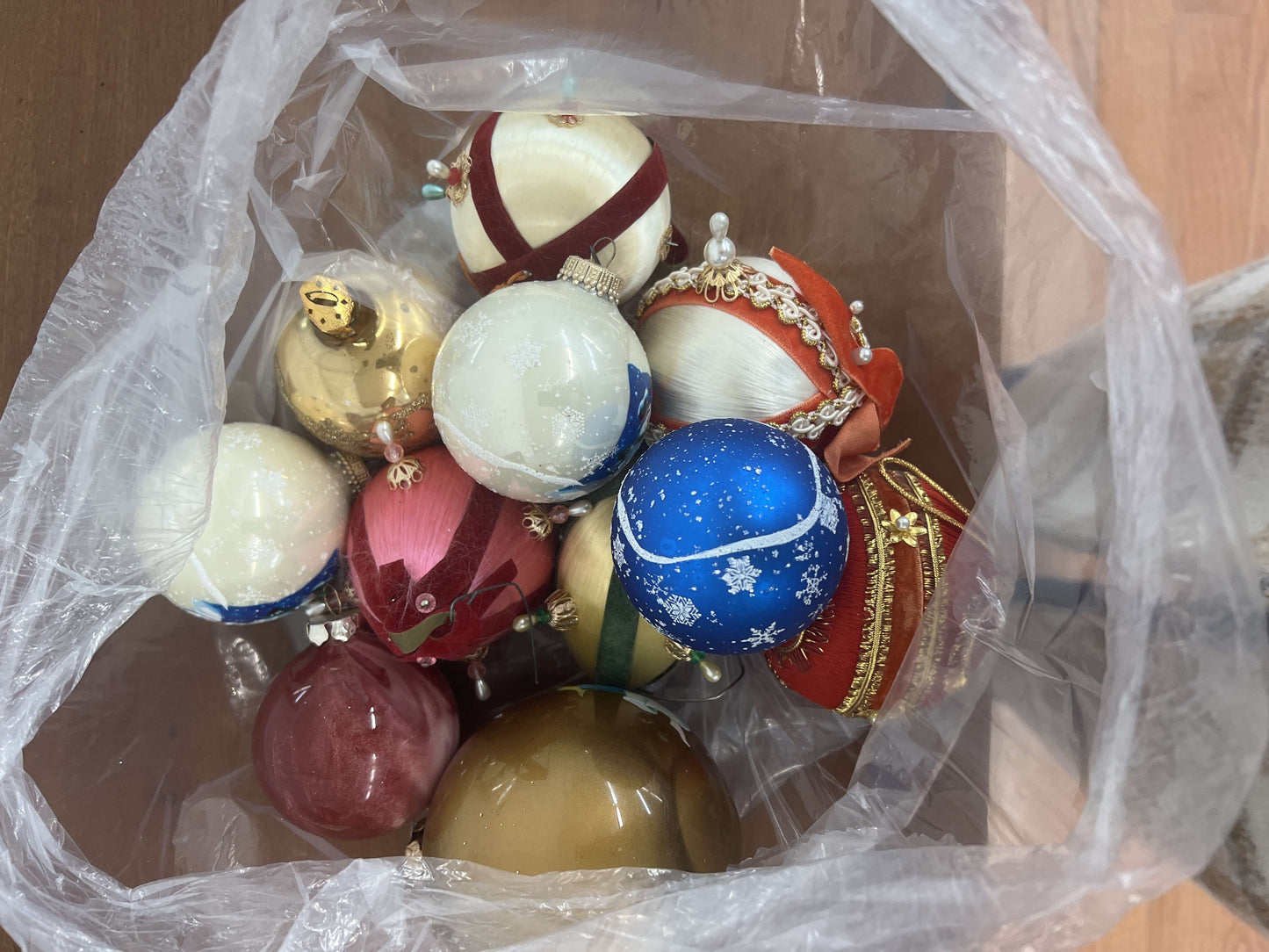 Random Flocked Christmas Ornaments- 11