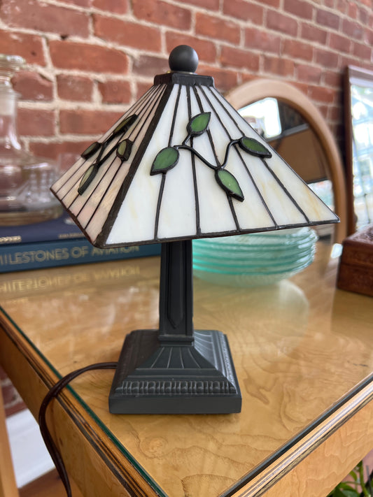 Tiffany Style Bedside Lamp- Leaded Stained Glass