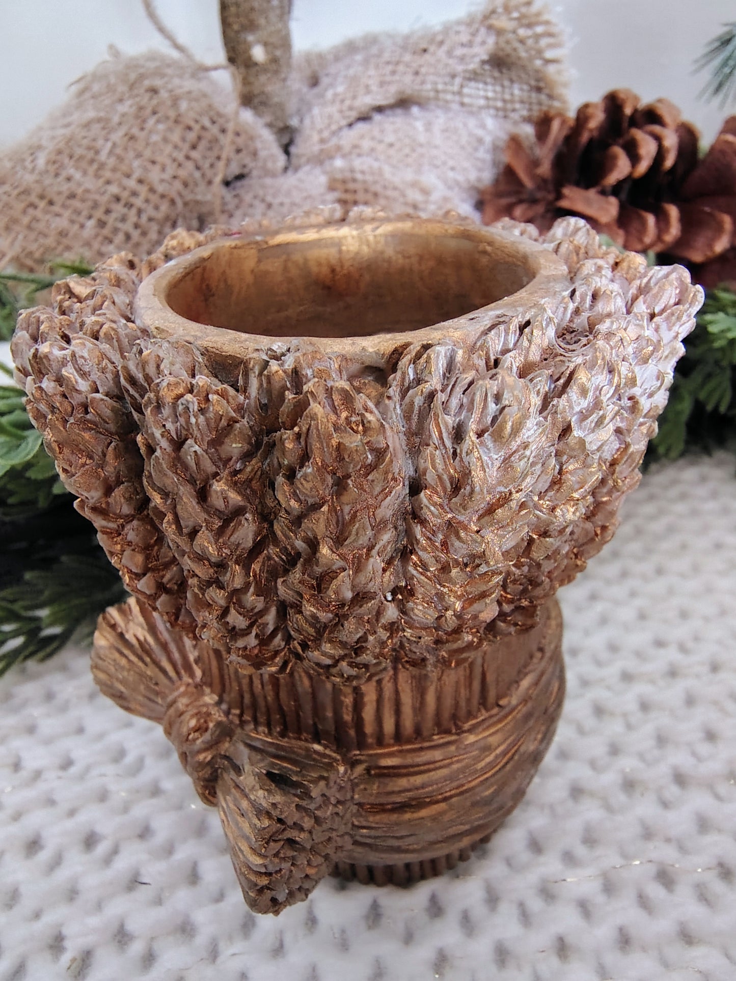 Vintage Fall Wheat Sheaf Taper Candle Holders – Set of 2 Christmas