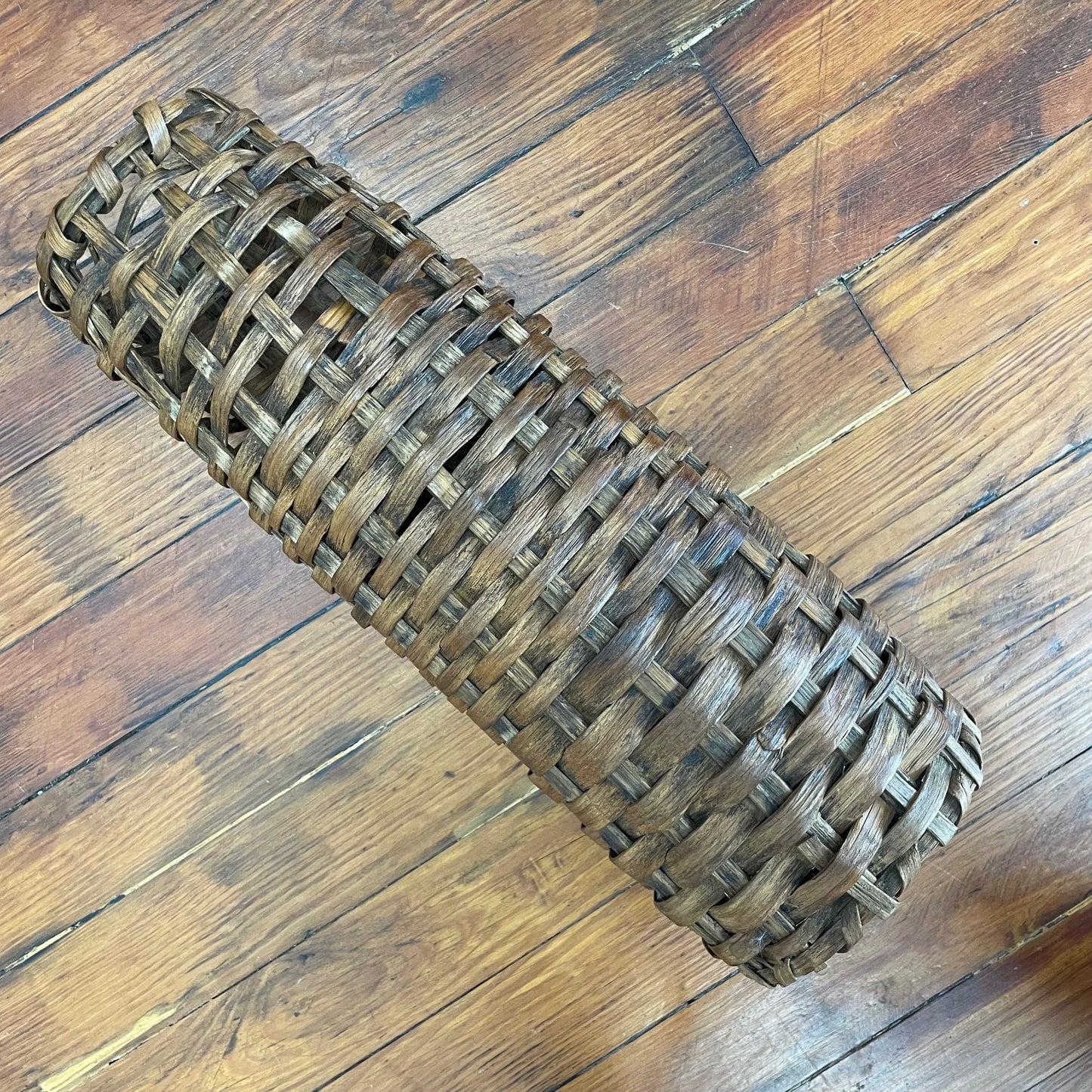 Antique Woven Eel Trap Basket from Chesapeake Bay, 20.5” Tall