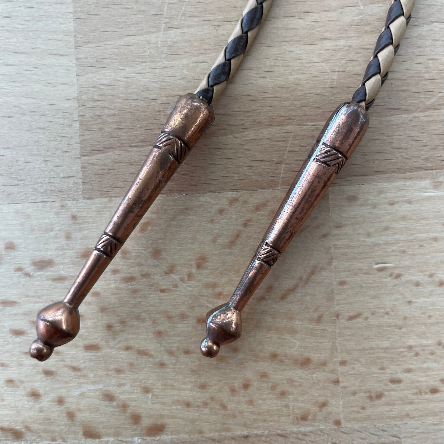 Vintage Bell Trading Co. Solid Copper Owl Bolo Tie with Leather Cord Native American