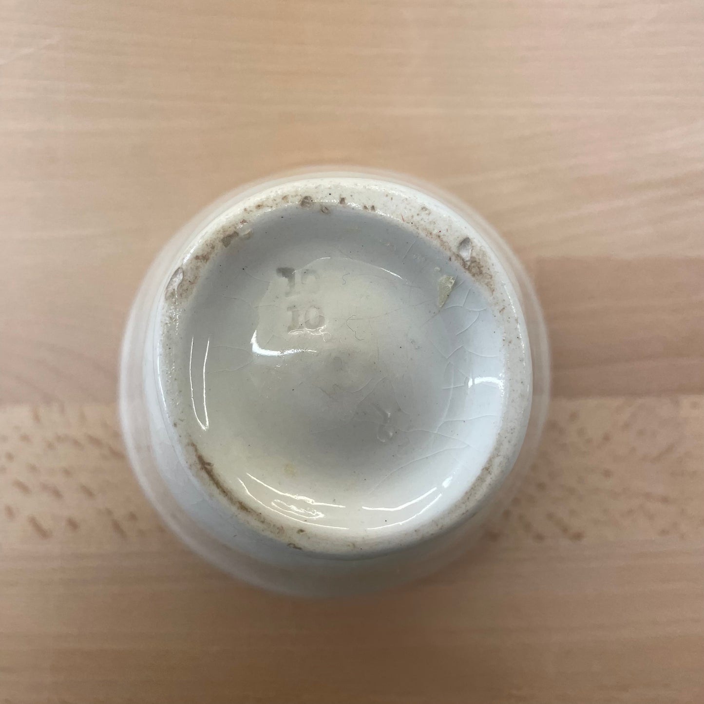 Antique Stoneware Food Mold with Geometric Relief Pattern