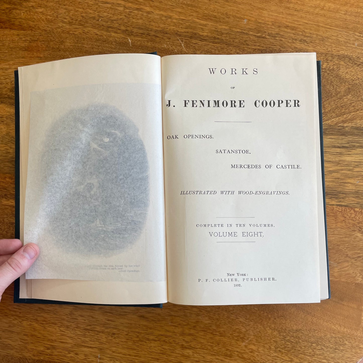 Cooper’s Works – Set of 5 Volumes (1, 7–10) Vintage Decorative Book Stack