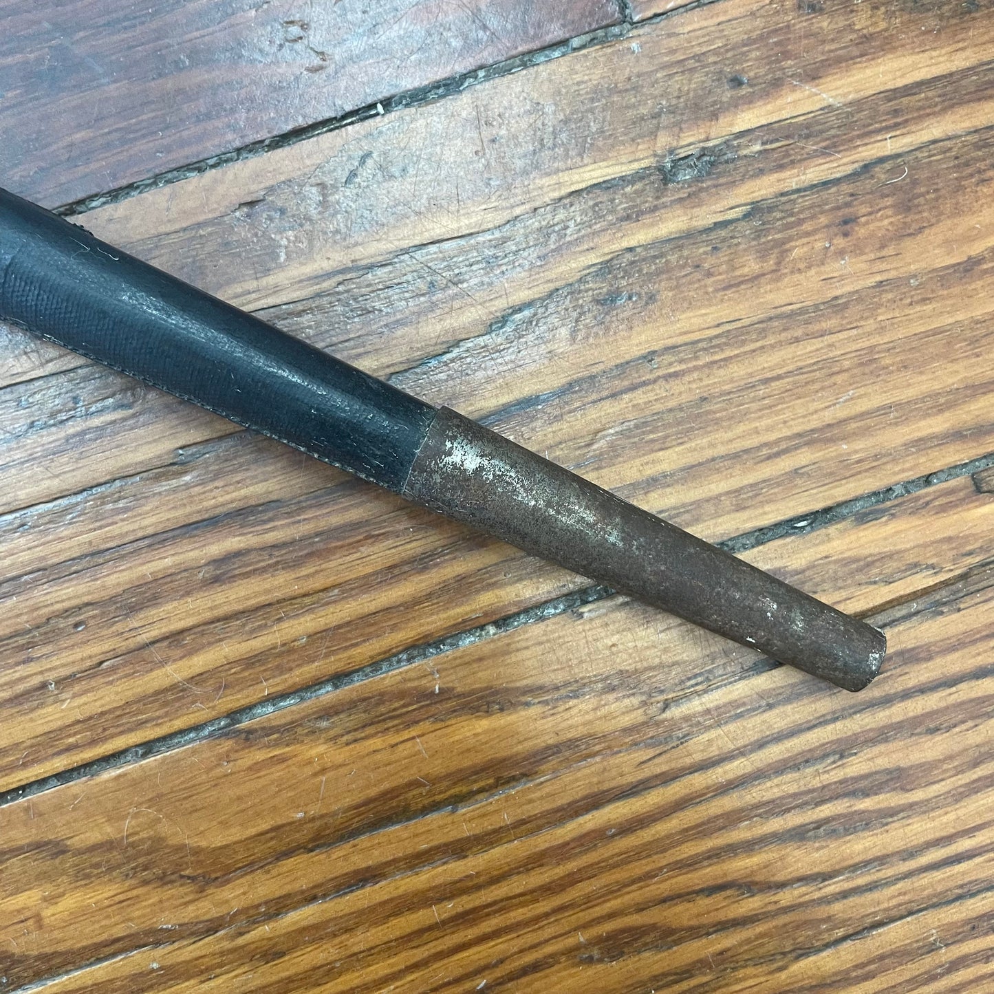 Antique Brass-Handled Sword Cane with Concealed Blade