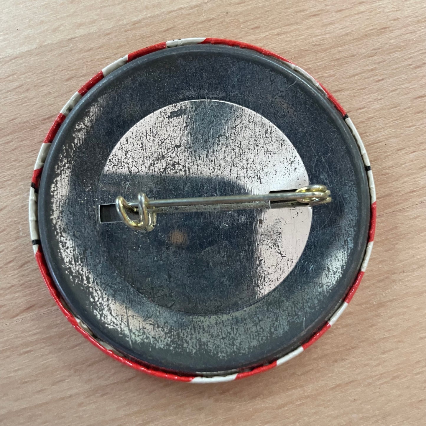 Vintage Continental Airlines Red & White Striped Logo Pinback Button – 2.25”