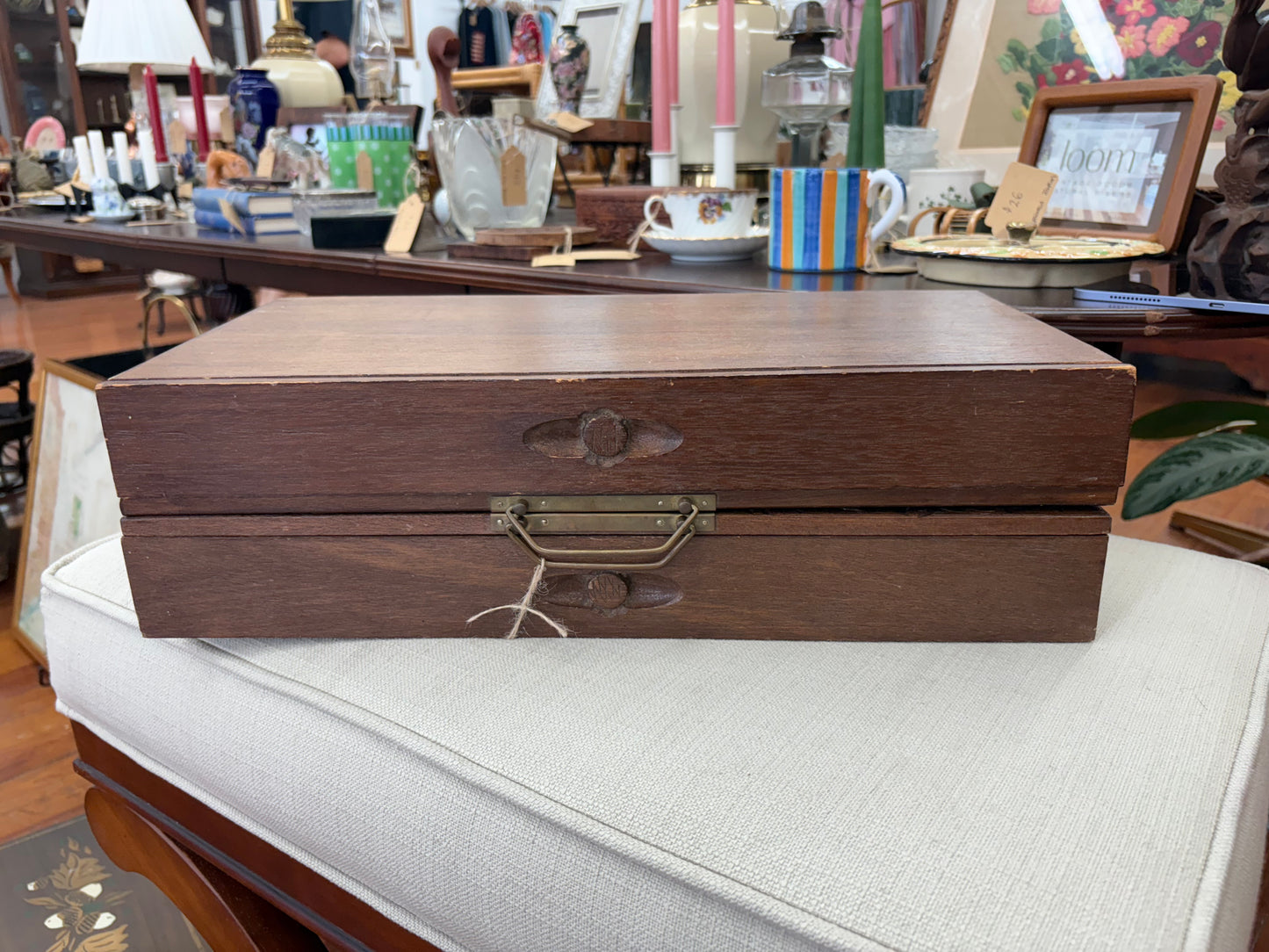 Hand-Carved Wooden Chess Set – Folding 18″ Board w/ Drawers & Brass Handles