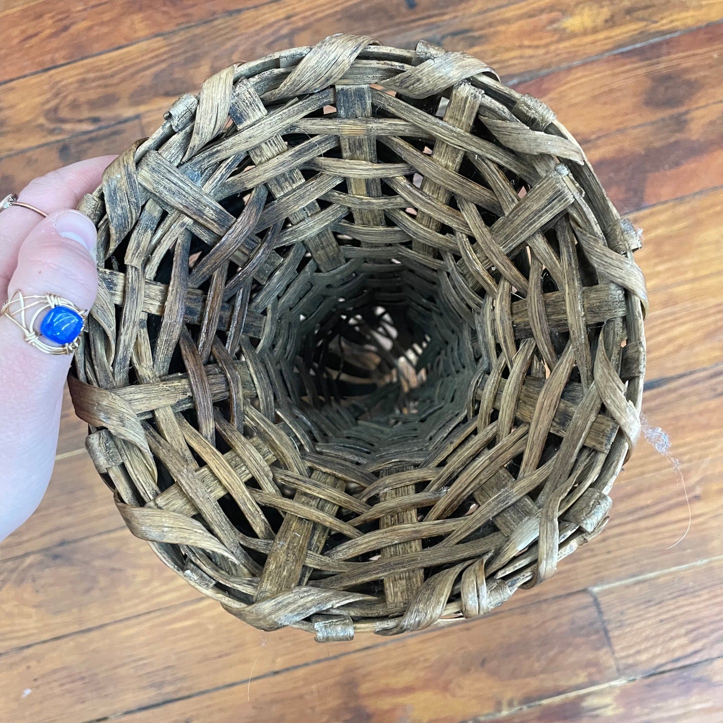 Antique Woven Eel Trap Basket from Chesapeake Bay, 20.5” Tall