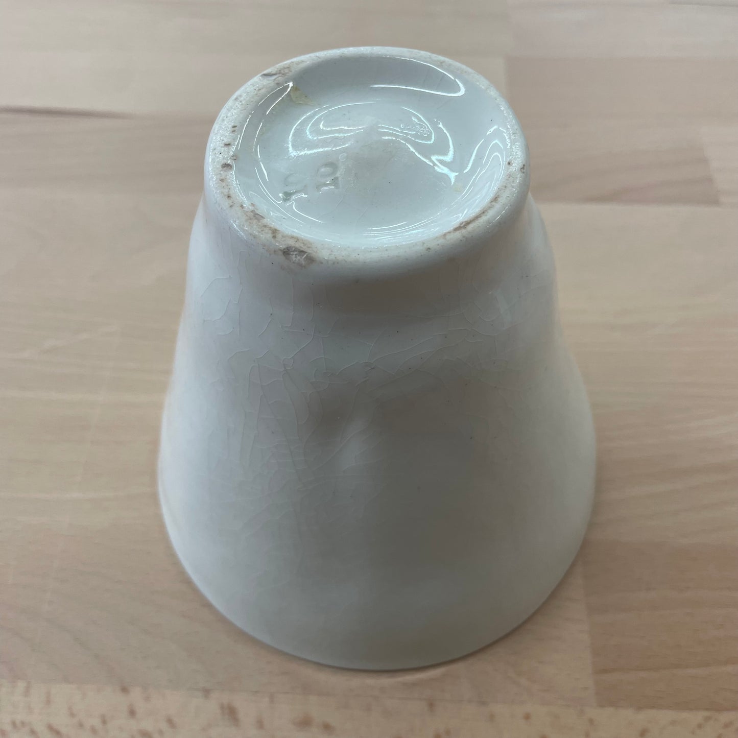 Antique Stoneware Food Mold with Geometric Relief Pattern