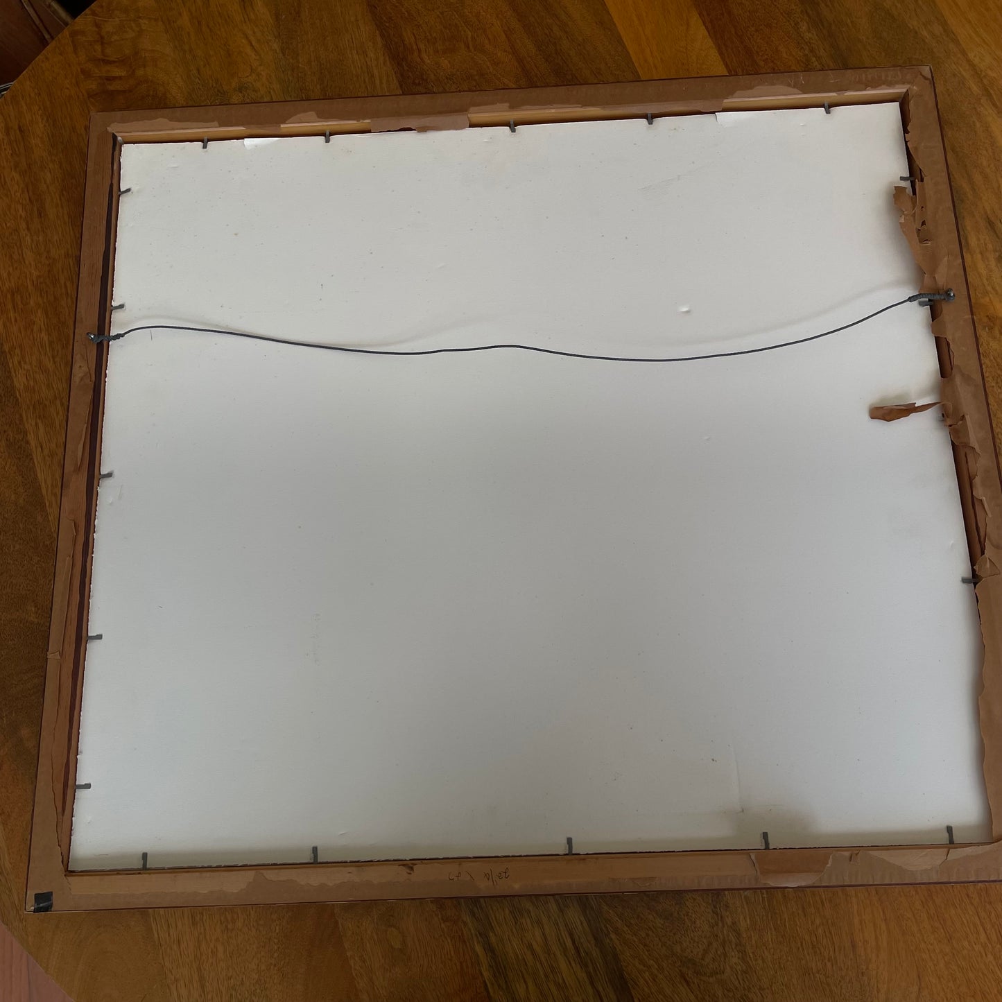 Pastel Still Life by Edith Austin – 1968 Signed, Framed Artwork of Greenery in Blue Vase