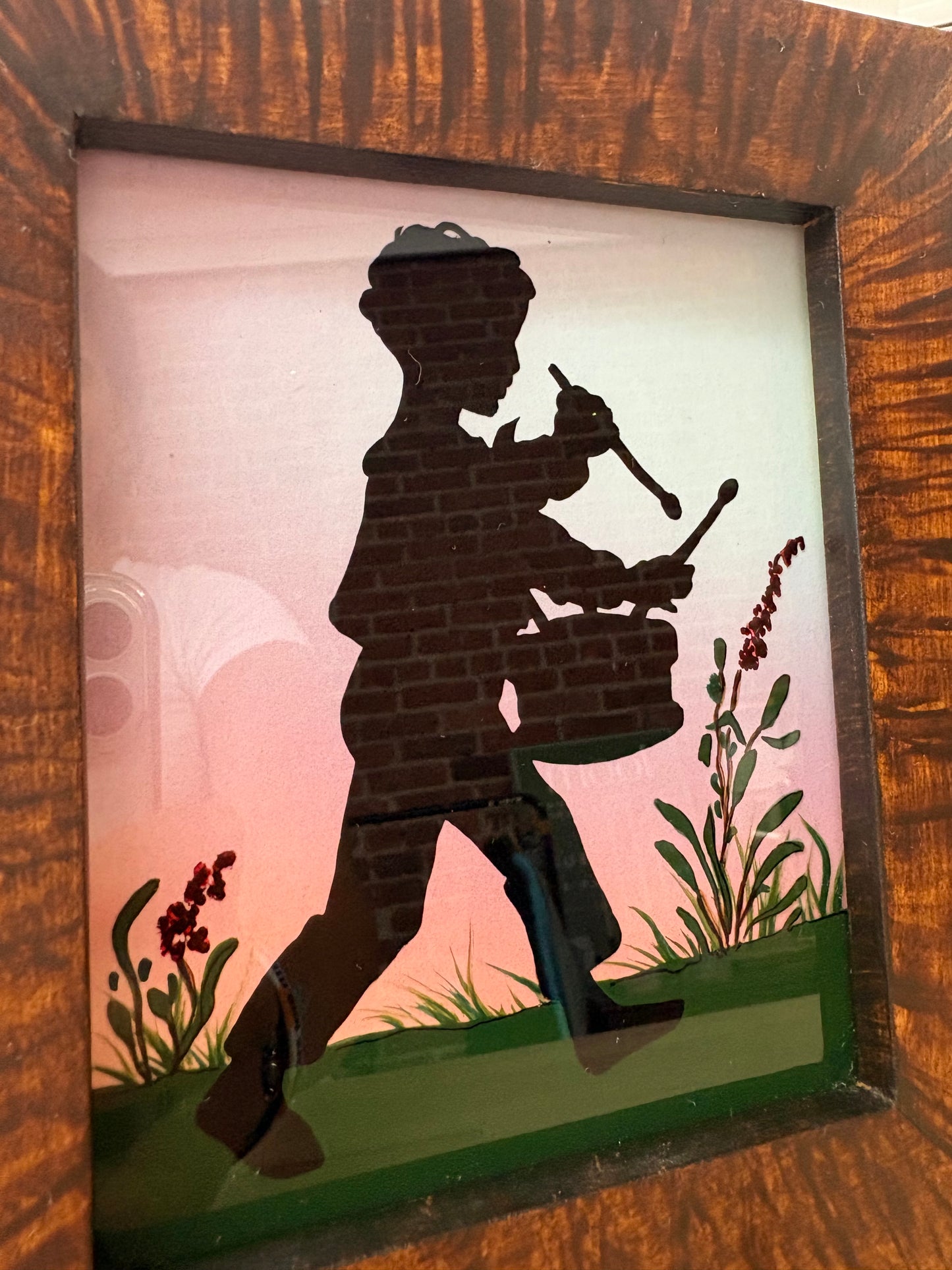 Framed Silhouettes by Carolyn Spears – Boy & Girl Set, Fairfield CT Folk Art