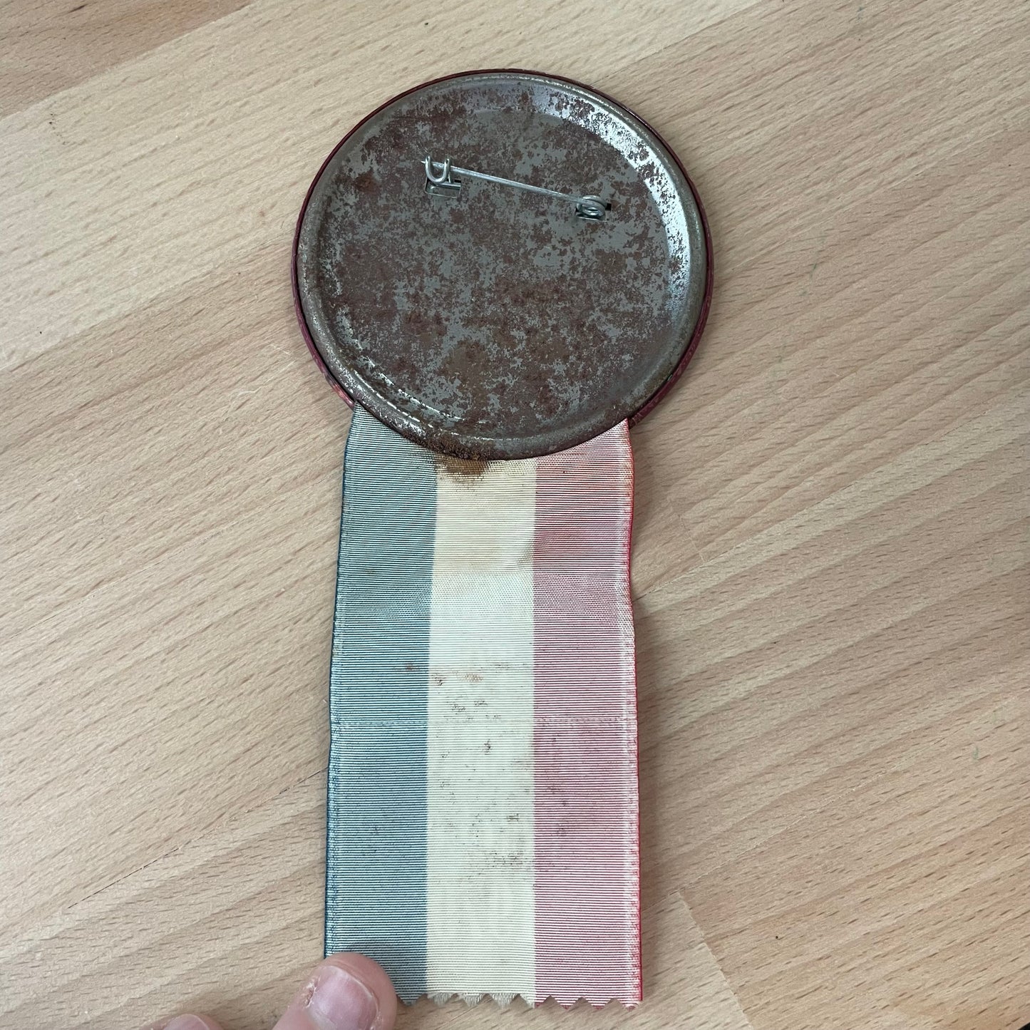 Vintage 1979 Pope John Paul II "Welcome to America" Pinback Button with Ribbon – 3” x 6.5”