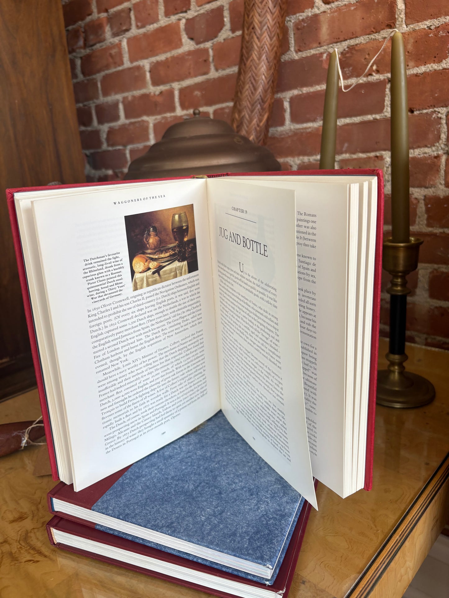 Red Clothbound “Vintage: The Story of Wine” by Hugh Johnson