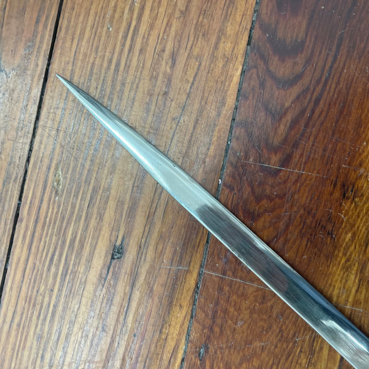 Antique Brass-Handled Sword Cane with Concealed Blade