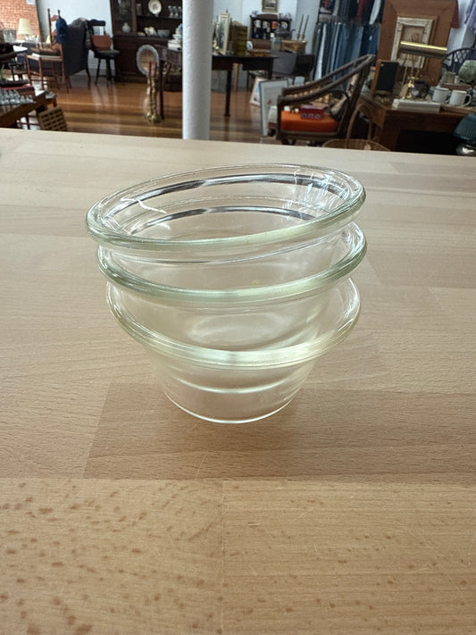 Pyrex Glass Bowls – Set of 3 Small Nesting Bowls (3.5” Diameter)