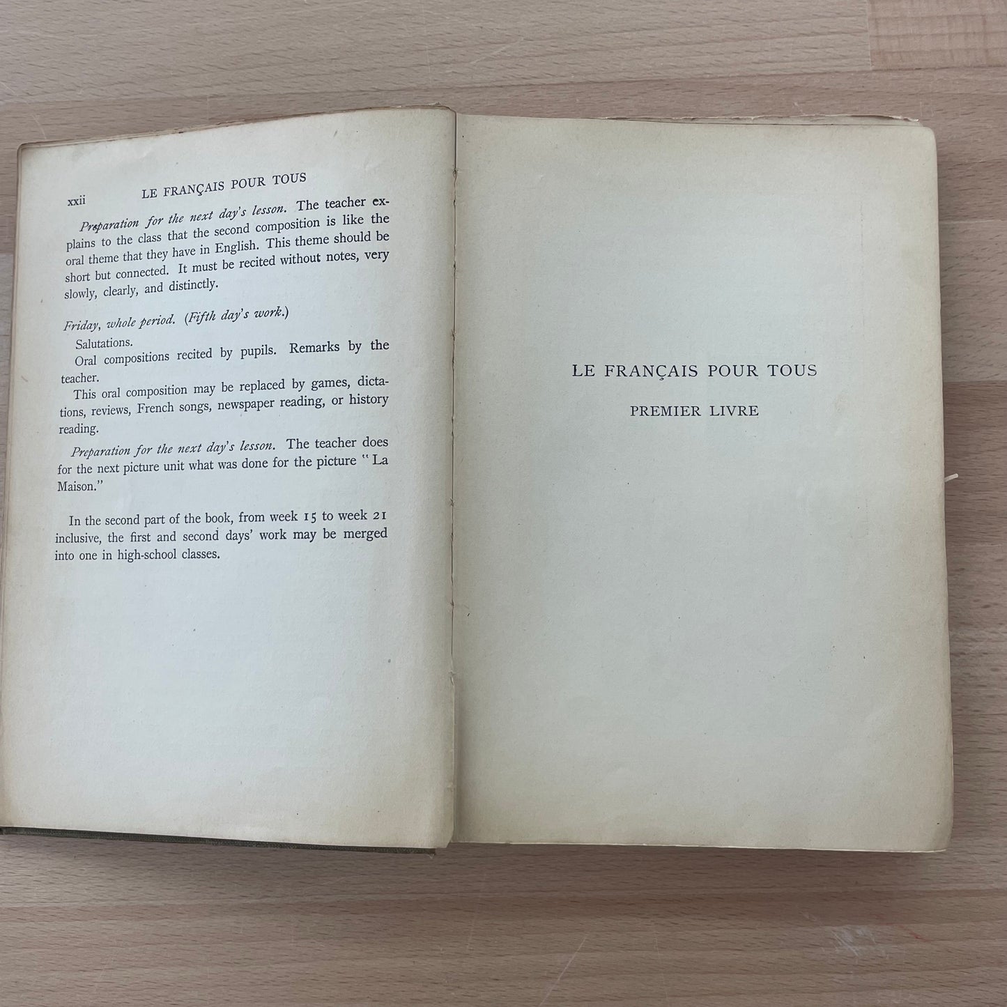 Le Français Pour Tous – Vintage French Language Primer by Noëlia Dubrule