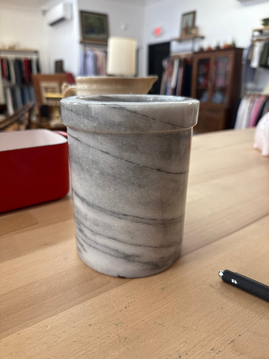 Vintage Gray Marble Wine Chiller Holder – 6” x 4.75”