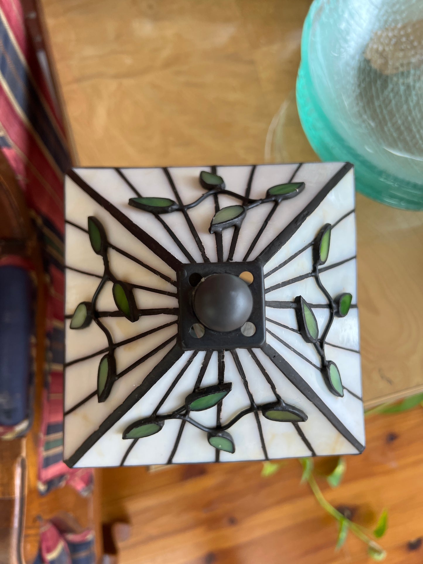 Tiffany Style Bedside Lamp- Leaded Stained Glass