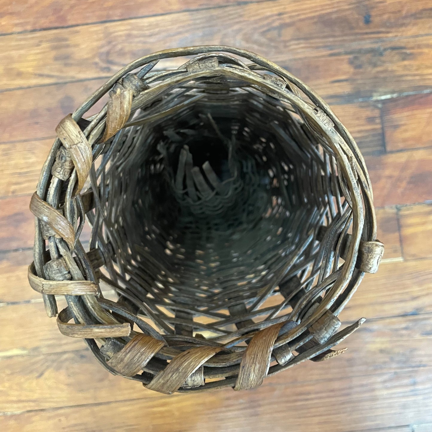 Antique Woven Eel Trap Basket from Chesapeake Bay, 20.5” Tall