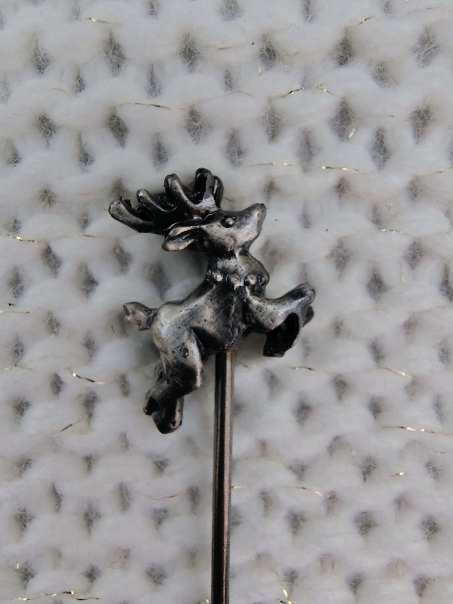 Vintage Holiday Cocktail Picks – Set of 6 Pewter Christmas Appetizer Forks