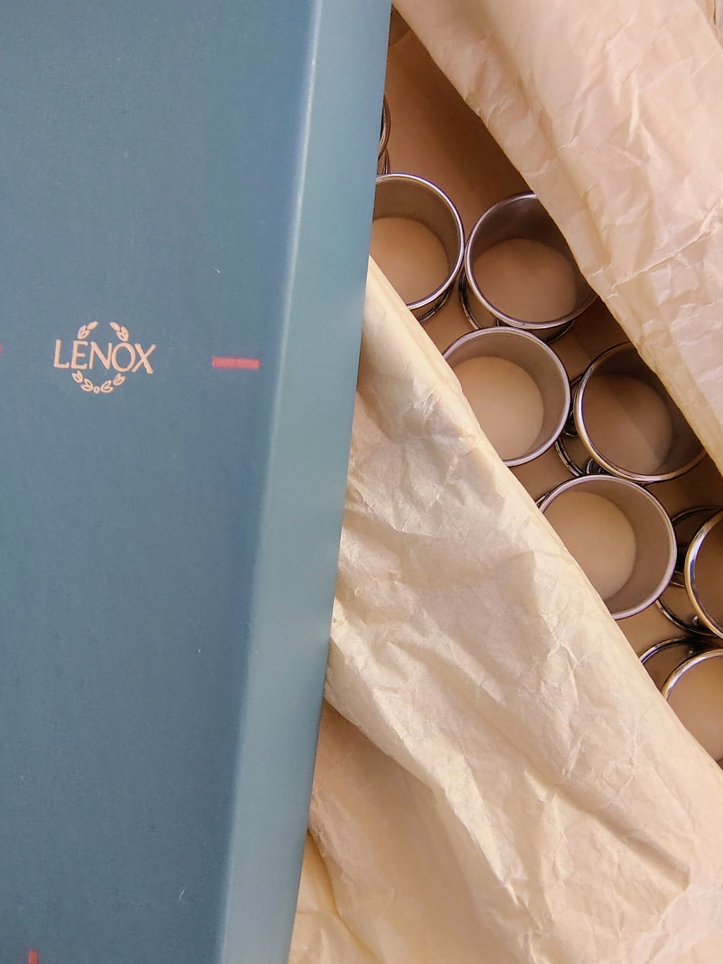 Lenox Silverplate Napkin Rings – Set of 8 in Original Box Christmas