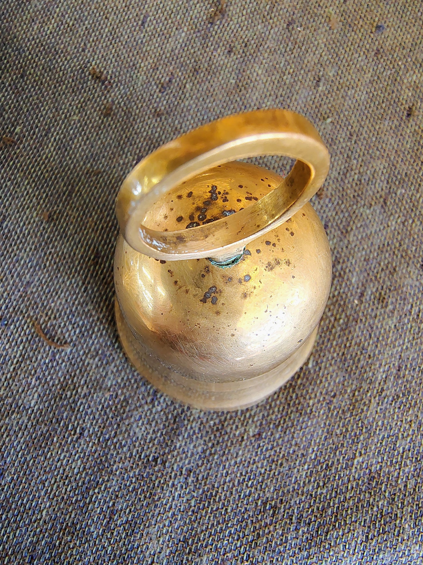 Vintage Brass Christmas Bell Ornament – 1991 Engraved Holiday Keepsake