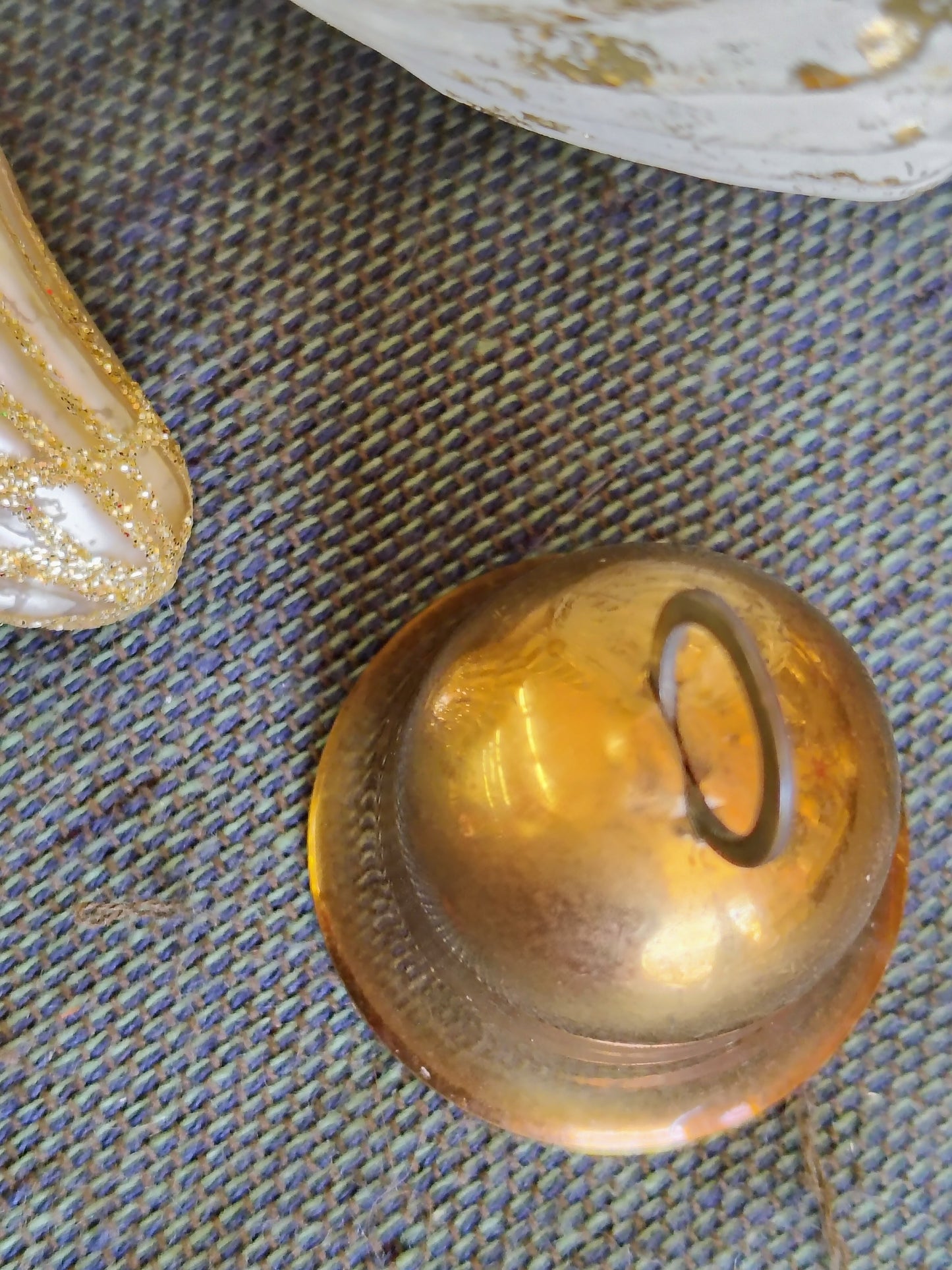 Tiny Copper Bell Christmas Ornament – Vintage Mini Holiday Accent