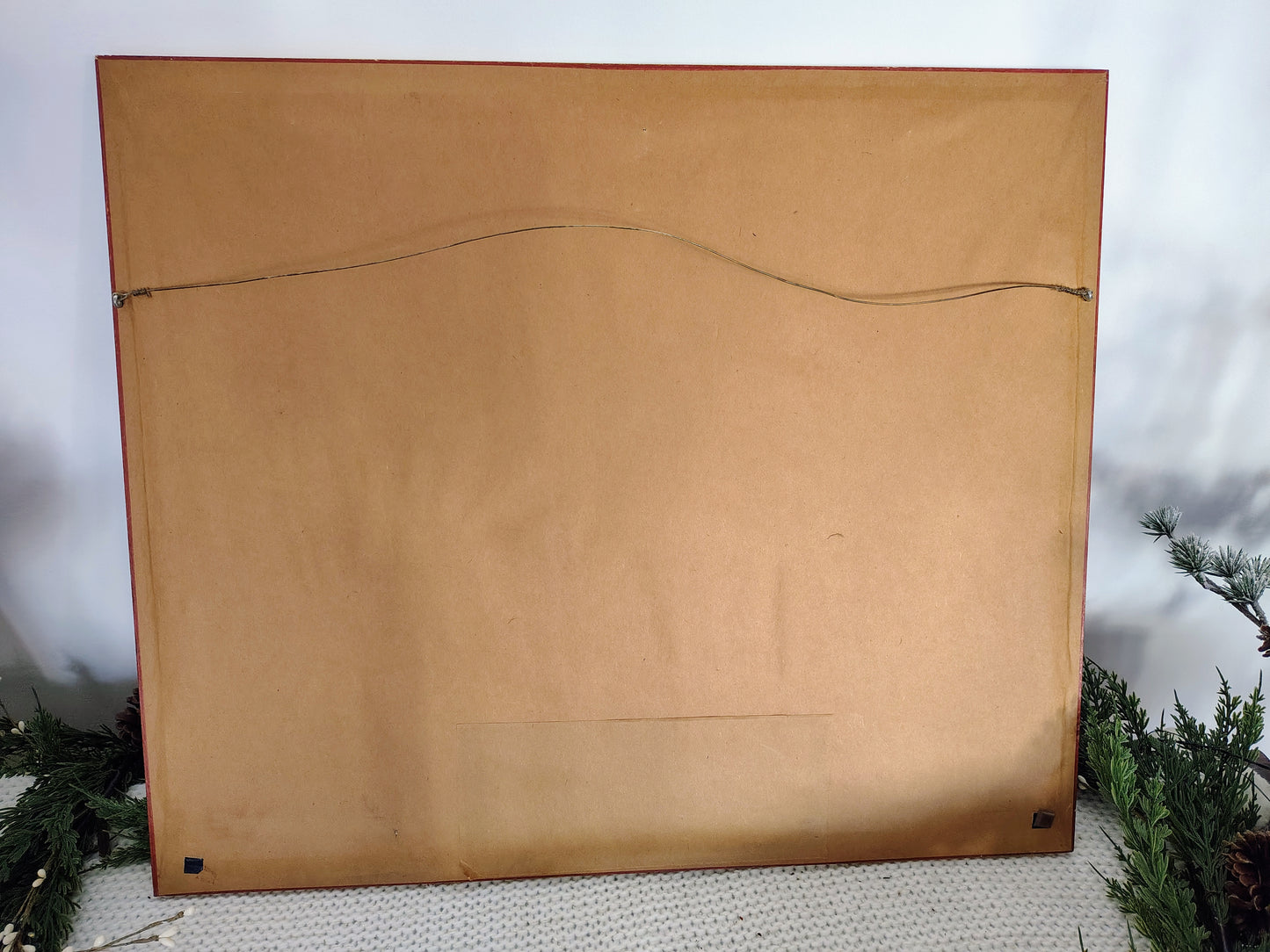 Michel Delacroix Christmas Winter Cityscape Original Lithograph – Snowy Paris Street Scene in Gold Frame