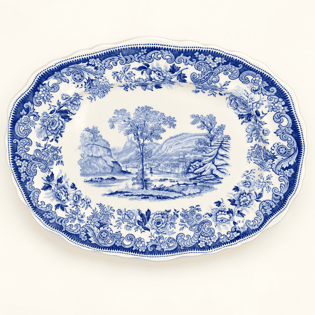 Antique Copeland Spode Blue and White Transferware Platter, England, photo 3 of 10