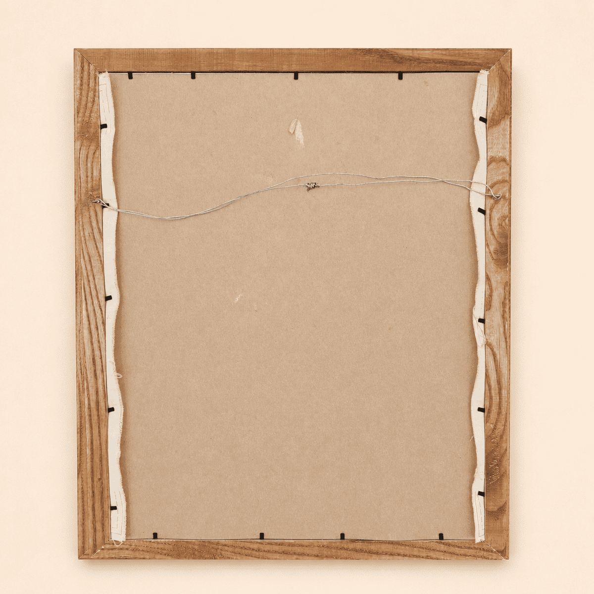 Back of frame with hanging wire