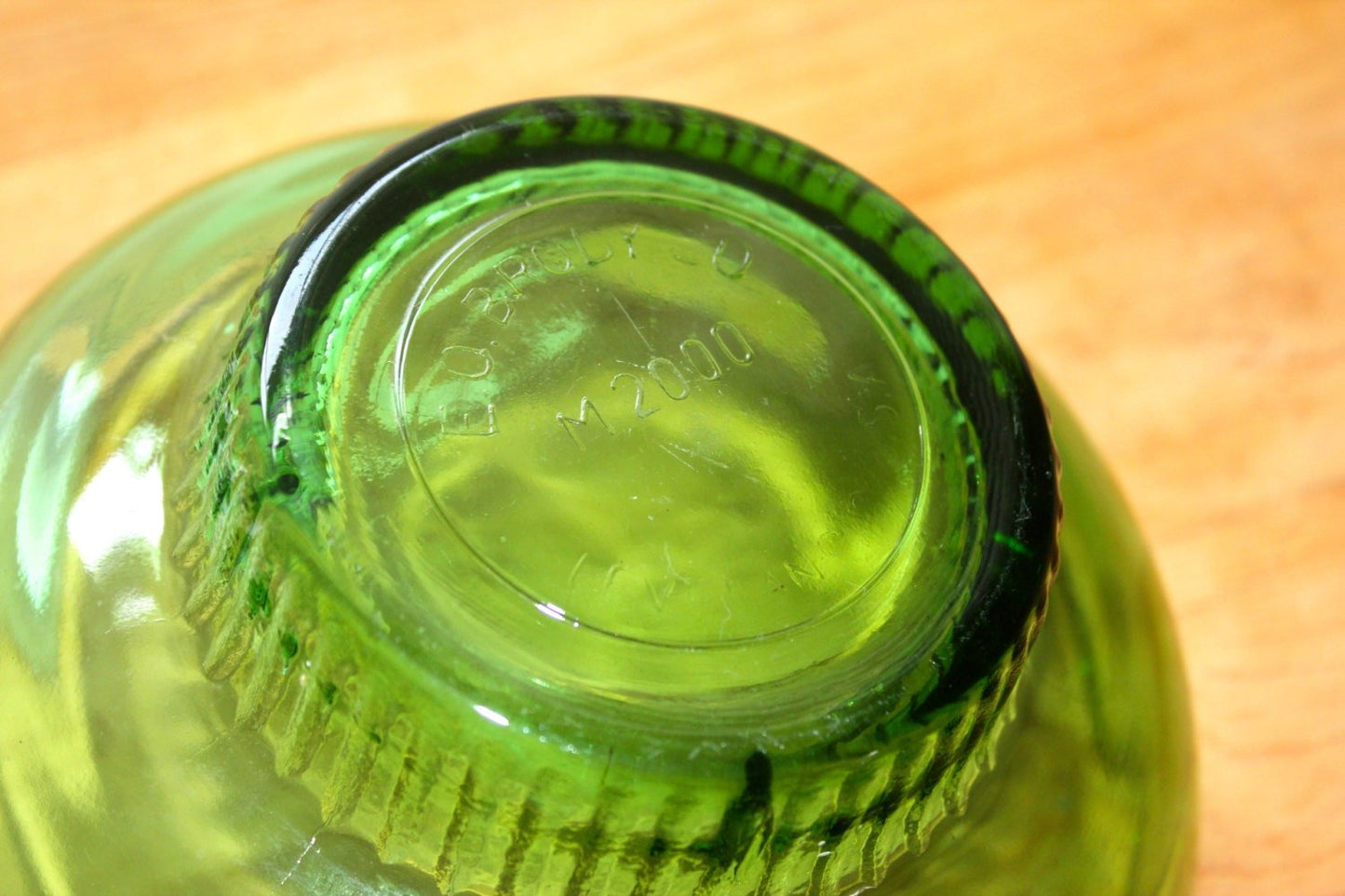 E.O. Brody Green Glass Dish/Bowl - Loom Vintage