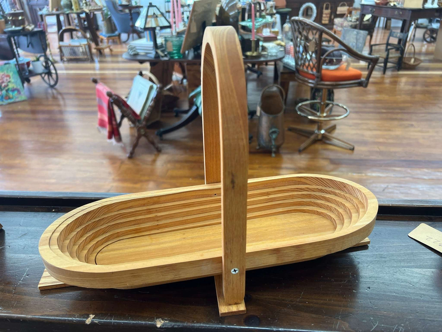 Handcrafted Collapsible Wood Basket — Made in Bridgeport, CT - Loom Vintage