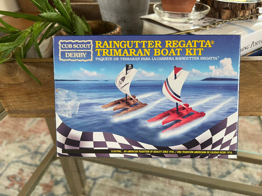 Vintage Cub Scout Derby Raingutter Regatta Trimaran Boat Kit No. 612513