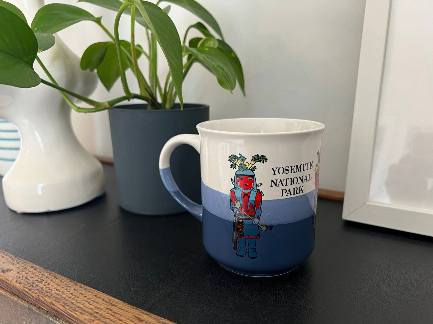 Vintage Yosemite National Park Mug Coffee, Blue tea Mug in Exceptional Condition