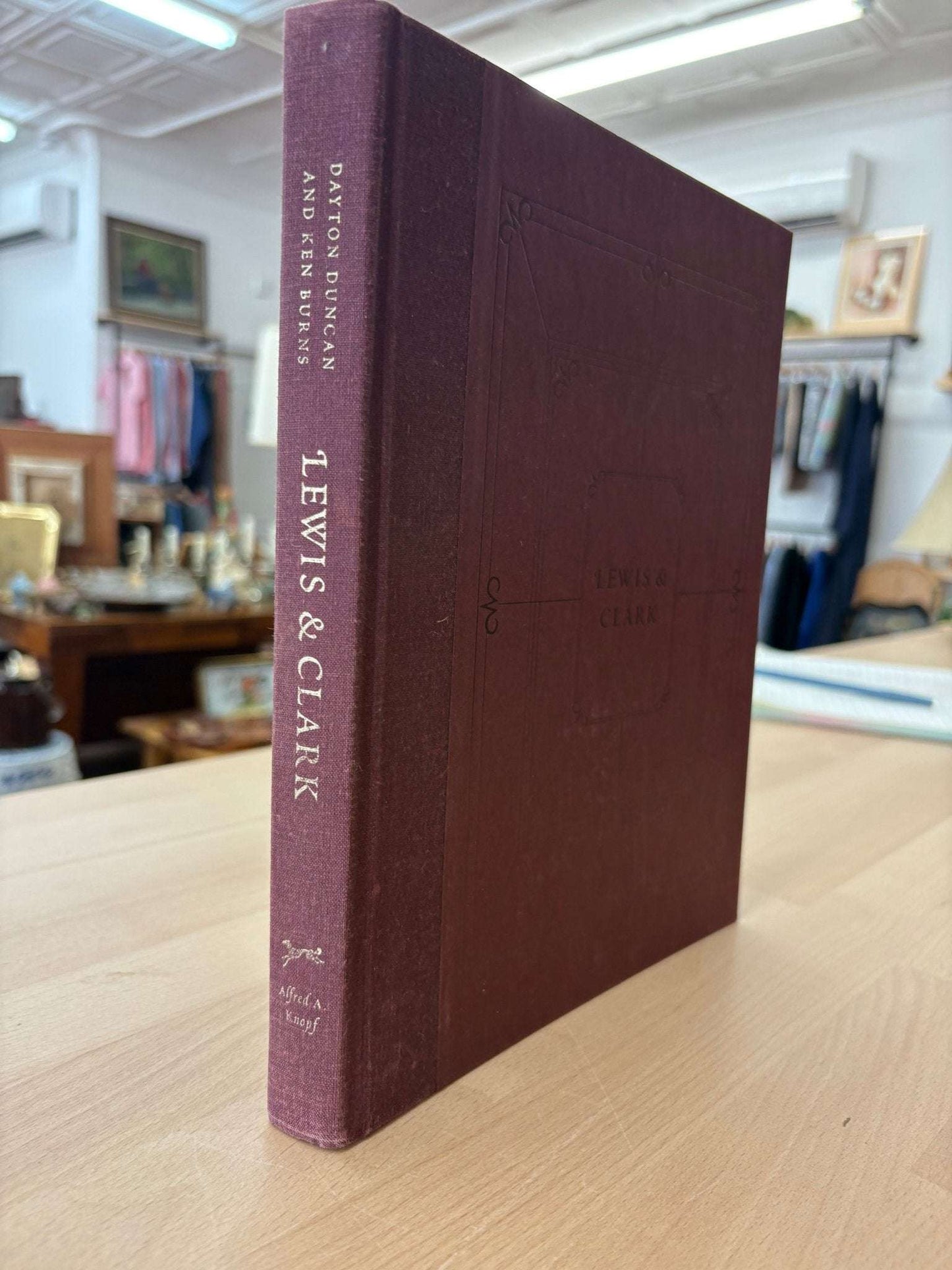 Lewis & Clark by Ken Burns – Decorative Maroon Hardcover for Shelf Styling - Loom Vintage