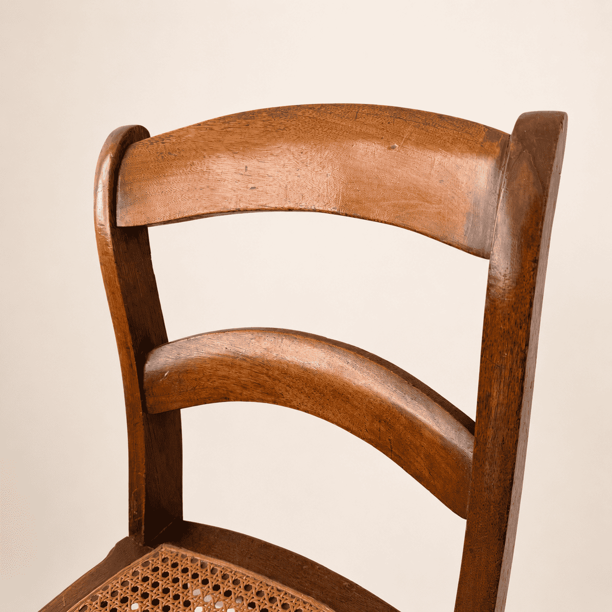 Antique Victorian caned side chair, turned legs, 1880s-1900s — view 3