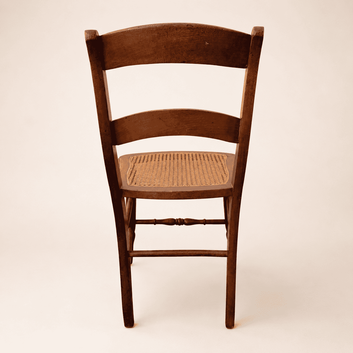 Antique Victorian caned side chair, turned legs, 1880s-1900s — view 8
