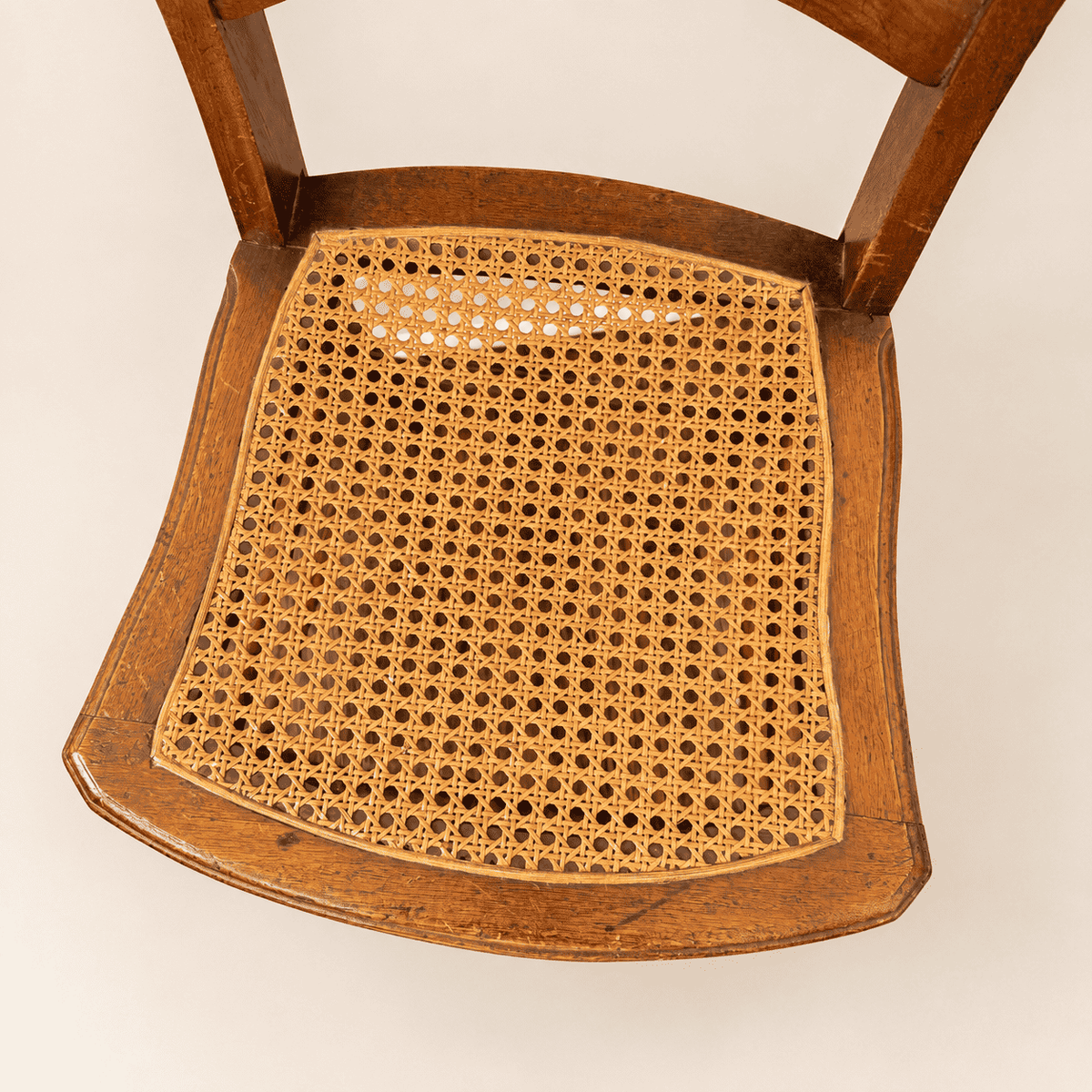 Antique Victorian caned side chair, turned legs, 1880s-1900s — view 4