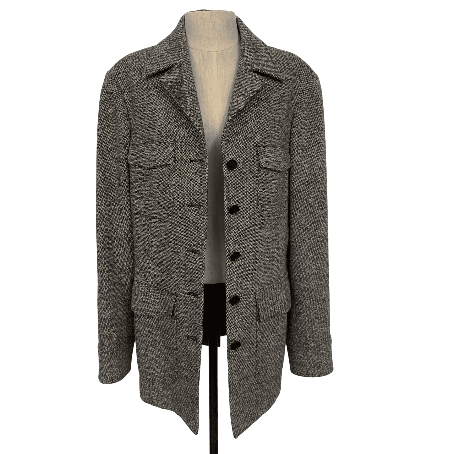 Vintage Anne Klein Wool Tweed Coat (Size 6) - Loom Vintage