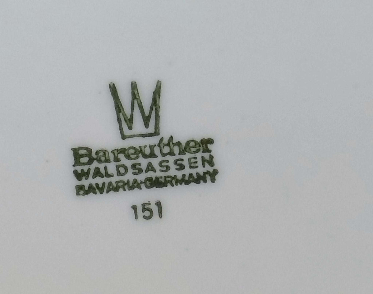 Vintage Bareuther Waldsassen Bavaria fruit plates with gold rims, set of 6, photo 7 of 8