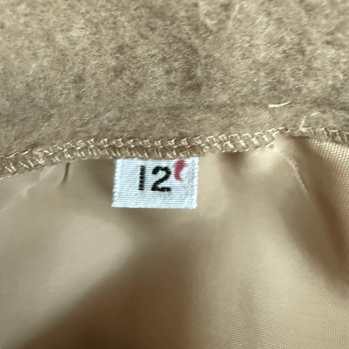 Vintage Camel Wool Midi Skirt, Size 12 - Loom Vintage