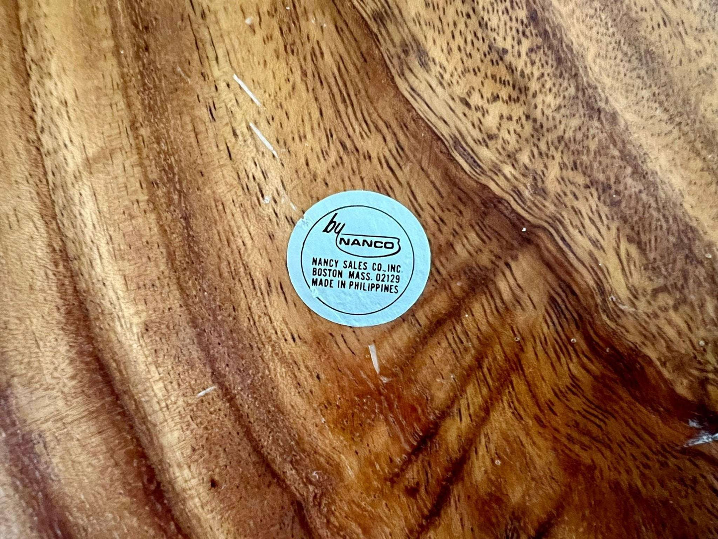 Vintage Monkey Pod Serving Tray, Divided Wooden Dish Bowl, Mid Century, Made by NANCO - Loom Vintage