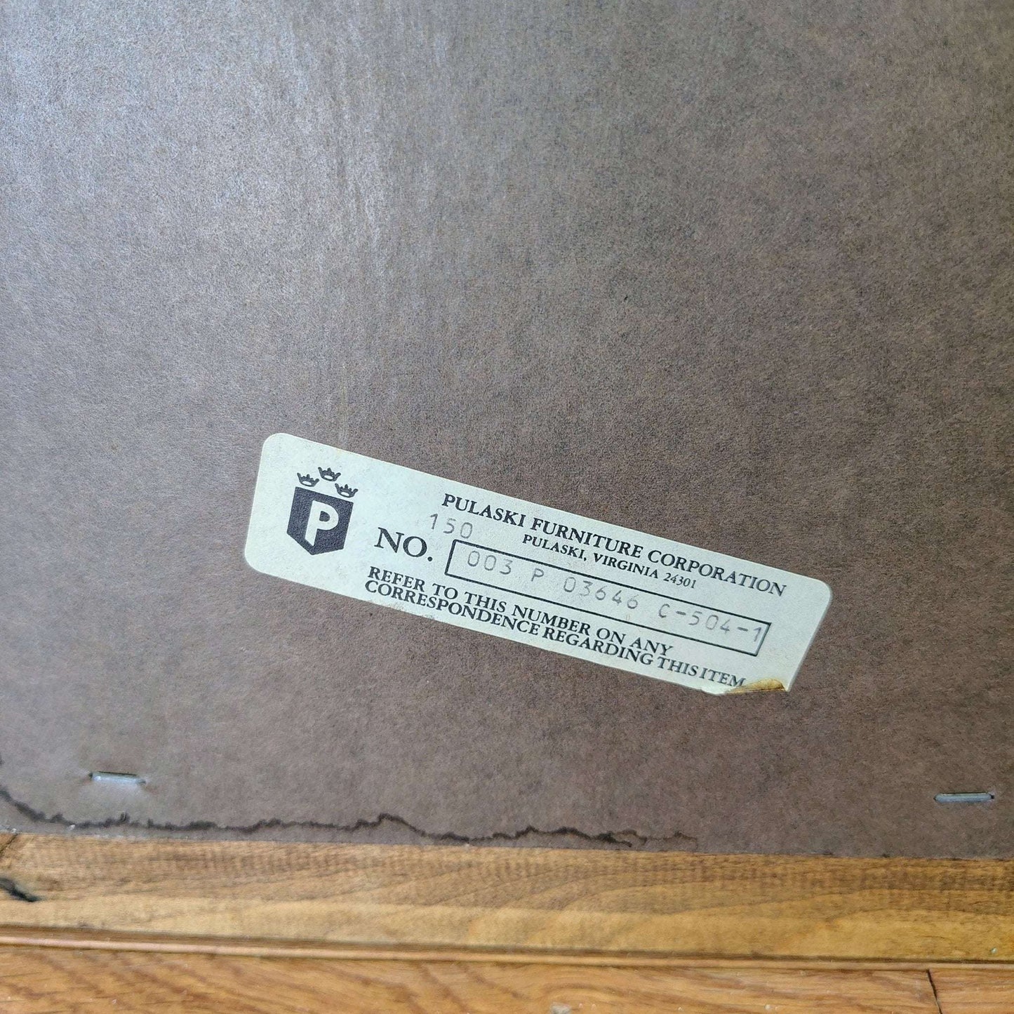 Vintage Pulaski Beveled Wall Mirror in Walnut Frame, Tall Narrow Accent - Loom Vintage