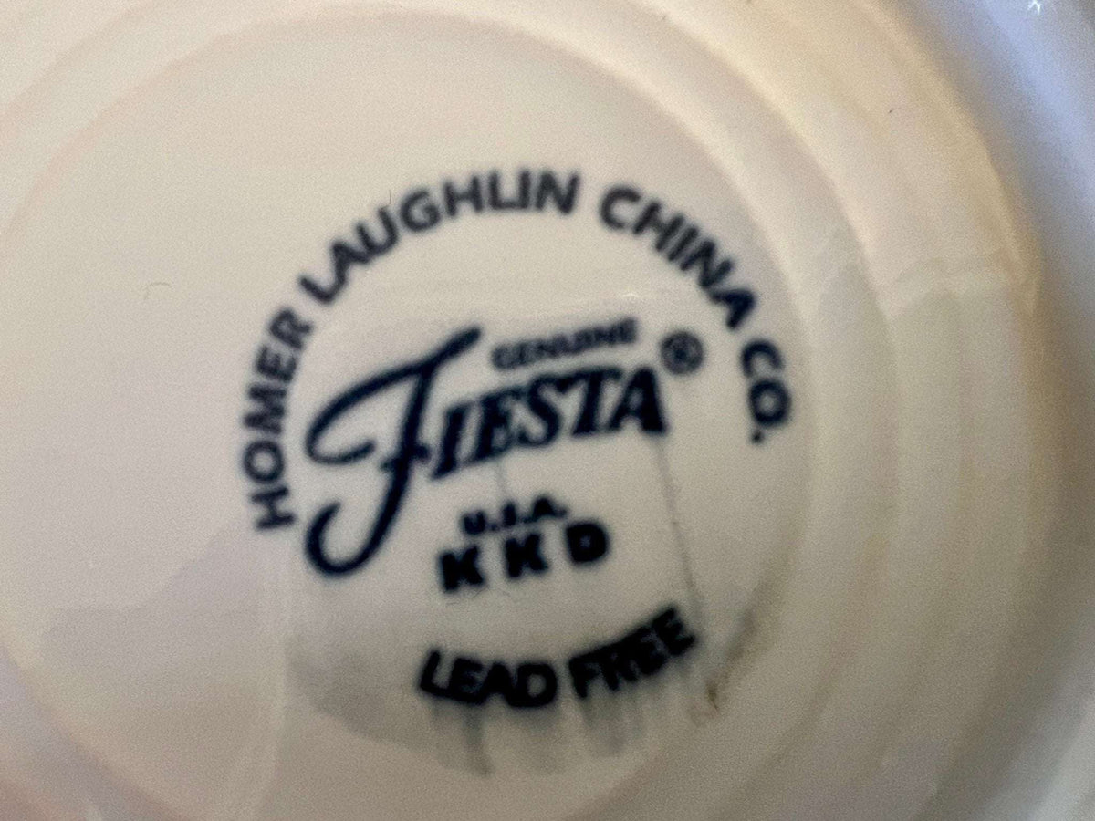 Vintage White Fiesta Cup and Saucer Homer Laughlin Fiestaware - Loom Vintage