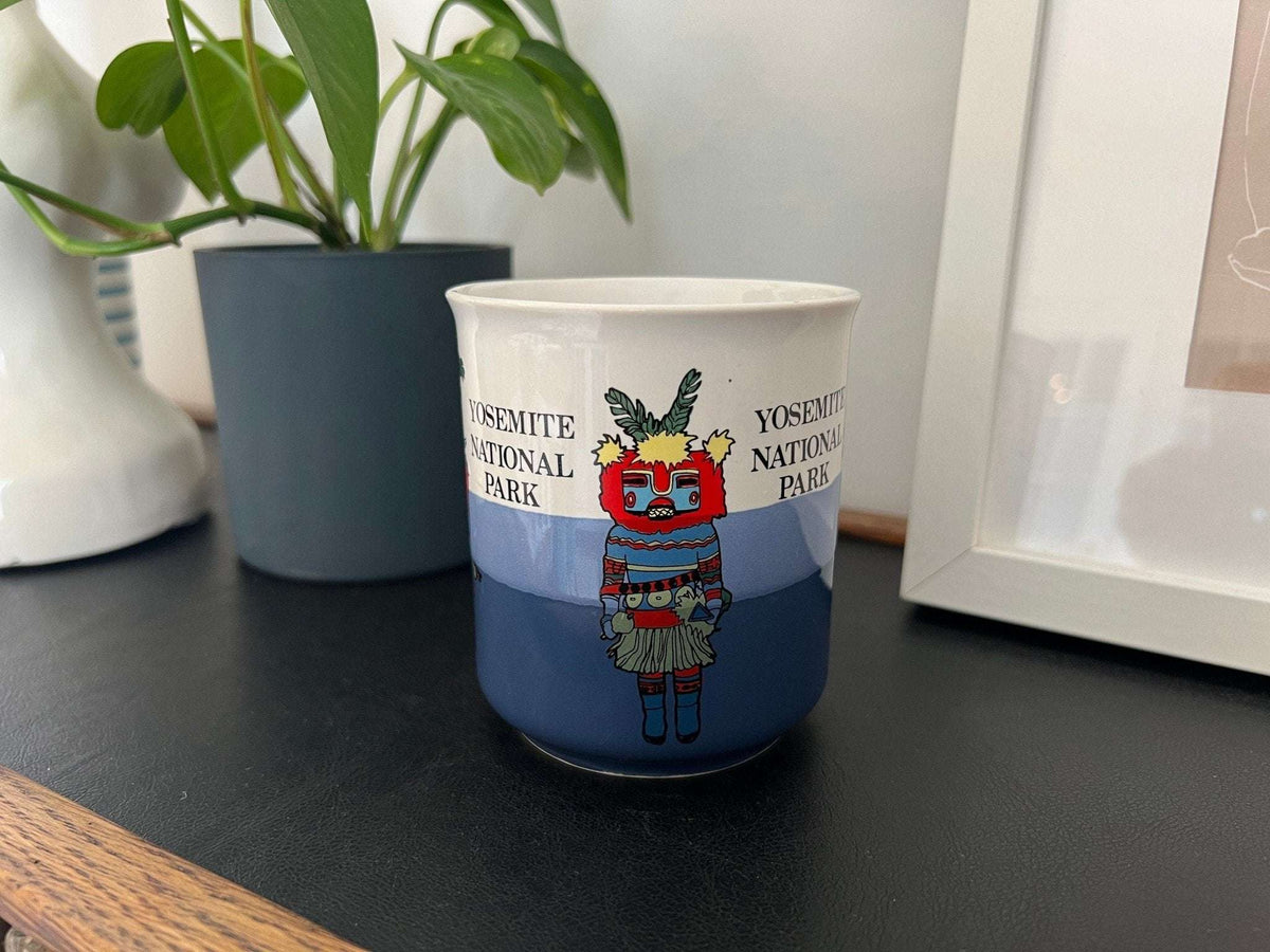 Vintage Yosemite National Park souvenir mug, blue, photo 3 of 10