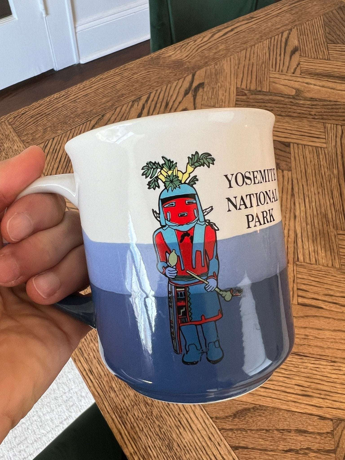 Vintage Yosemite National Park souvenir mug, blue, photo 2 of 10