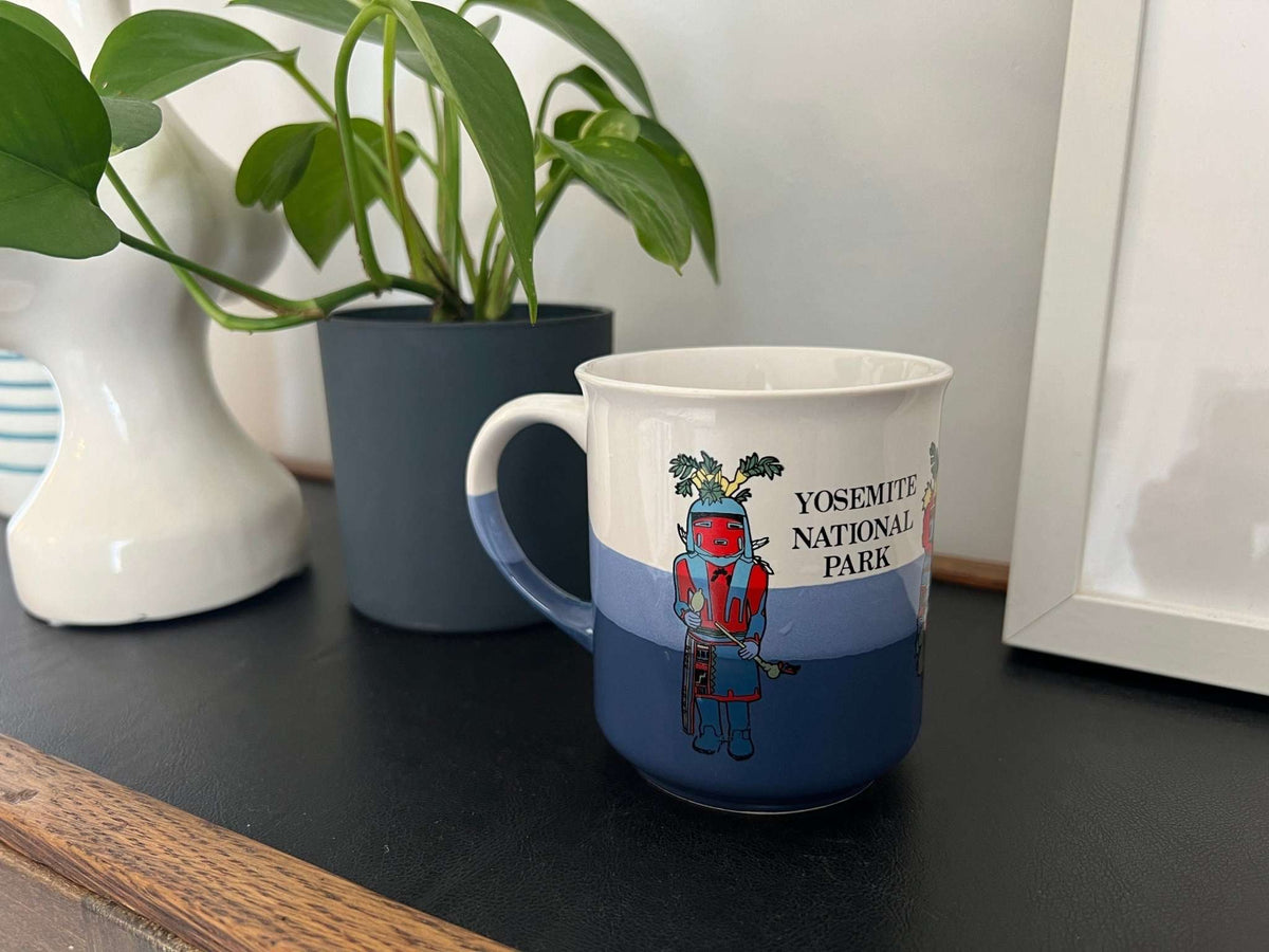 Vintage Yosemite National Park souvenir mug, blue, photo 1 of 10