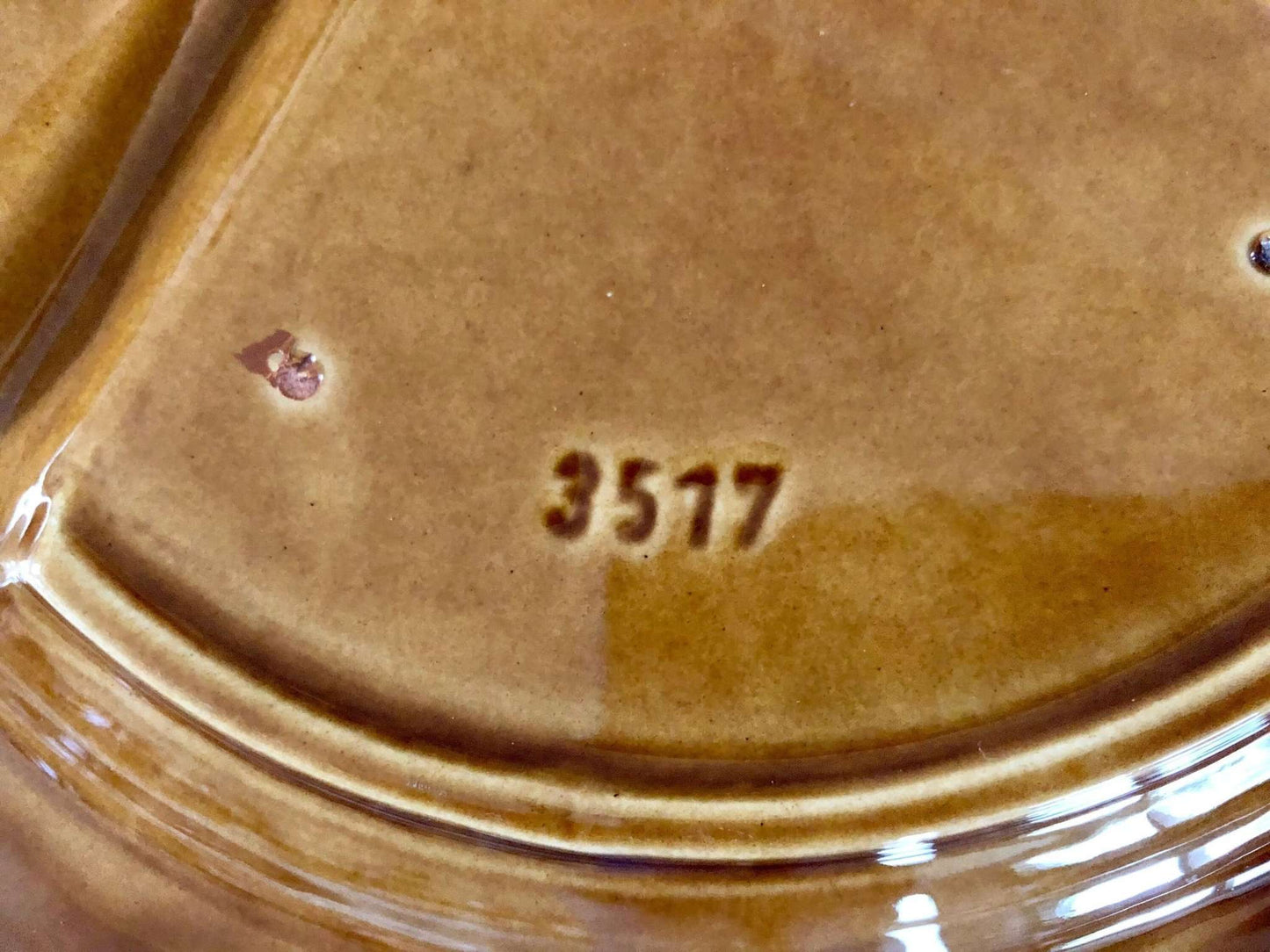 Vtg Pair of Ochre Yellow Fondue Plates, Two Ceramic Divided Plates, Retro 70's Dinnerware, Mid Century Dinner Party, Sushi BBQ - Loom Vintage