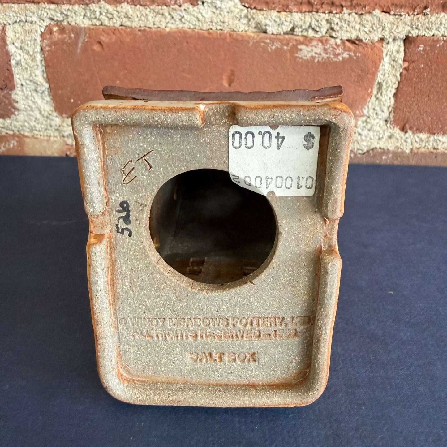 Windy Meadows Pottery Salt Box House by Jan Richardson, 1989 - Loom Vintage