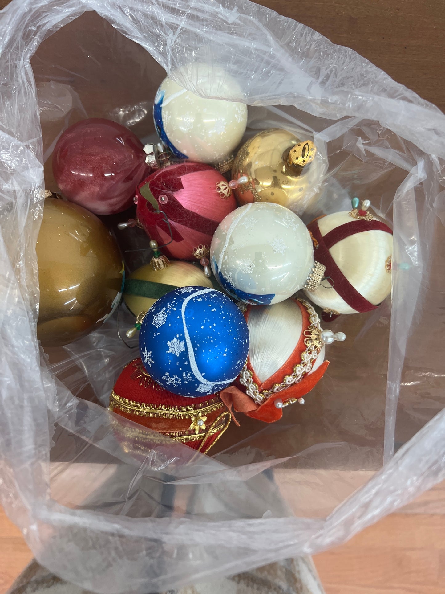 Random Flocked Christmas Ornaments- 11