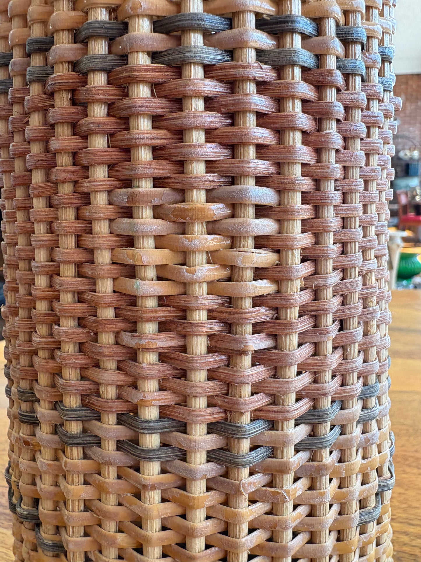 Tall Handwoven Wicker Vase – Nantucket Style Basketry Flower Holder